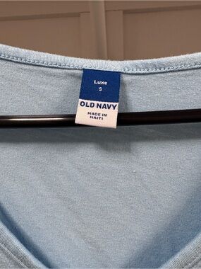 Old Navy Luxe Light Blue Short Sleeve Women's Tee